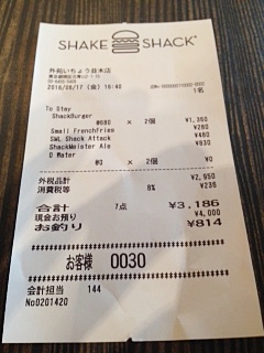 Shake Shack 値段